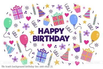 file tranh background birthday tiec sinh nhat 21