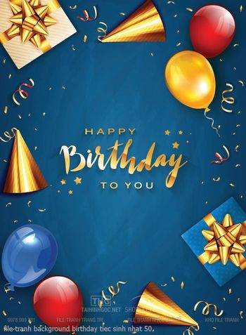 file tranh background birthday tiec sinh nhat 50