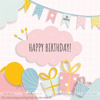 file tranh background birthday tiec sinh nhat 60