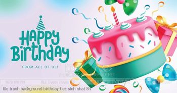 file tranh background birthday tiec sinh nhat 84