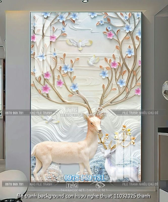 file tranh background con huou nghe thuat 11032025 thanh