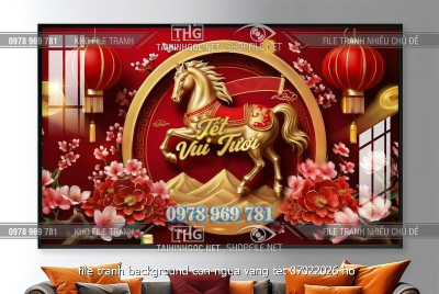 file tranh background con ngua vang tet 07022026 ho