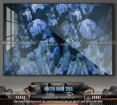 file tranh background da xanh trang tri be ca decal dan kinh r3d 044