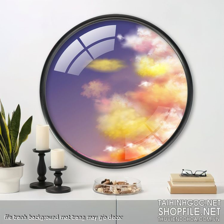 file tranh background mat trang may gio decor