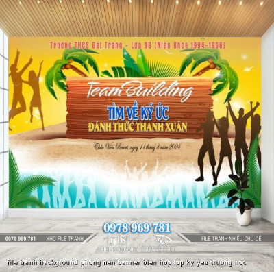 file tranh background phong nen banner bien hop lop ky yeu truong hoc