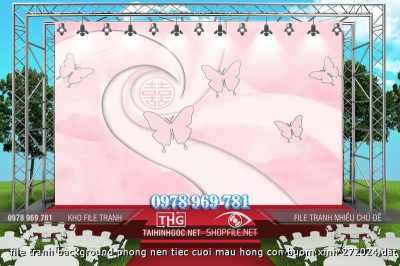 file tranh background phong nen tiec cuoi mau hong con buom xinh 272024 dat