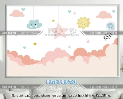file tranh background phong ngu tre em hoa tiet hoat hinh 02122025 nga