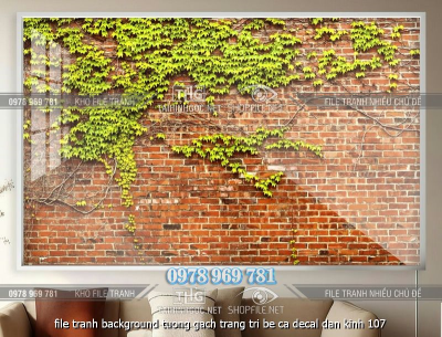 file tranh background tuong gach trang tri be ca decal dan kinh 107