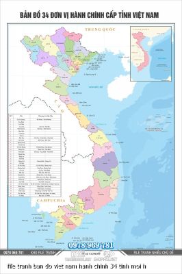 file tranh ban do viet nam hanh chinh 34 tinh moi h