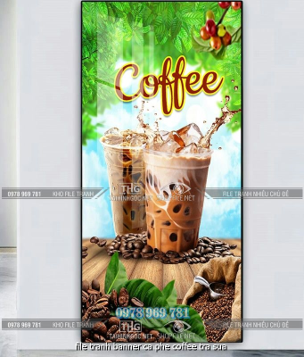 file tranh banner ca phe coffee tra sua