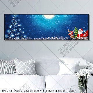 tranh cong giao file tranh banner ong gia noel vui ve ngay giang sinh