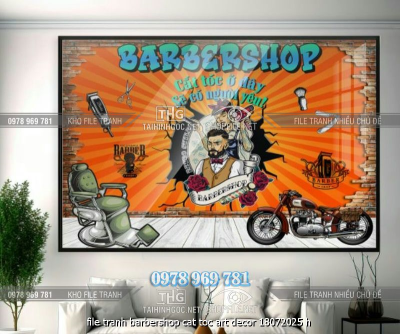 file tranh barbershop cat toc art decor 18072025 h