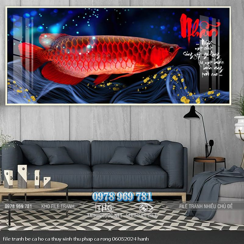 file tranh be ca ho ca thuy sinh thu phap ca rong 06052024 hanh