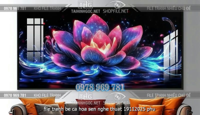 file tranh be ca hoa sen nghe thuat 19112025 phu