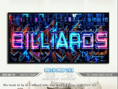 file tranh bi da bi a billiard bida den dien led neon 21092024 vvv