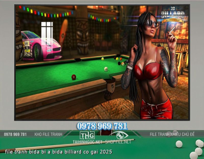 file tranh bida bi a bida billiard co gai 2025