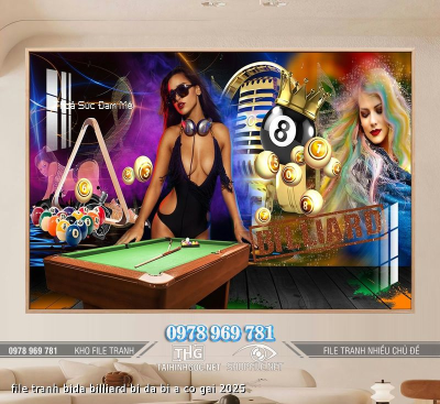 file tranh bida billiard bi da bi a co gai 2025