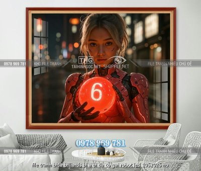 file tranh bida billiards bi a bi da co gai robot led 1052025 ho