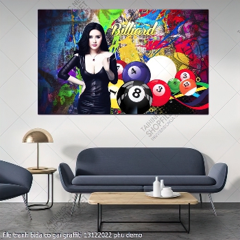 tranh billiard pool snooker bi a bi-a file tranh bida co gai graffiti 13122022 phu