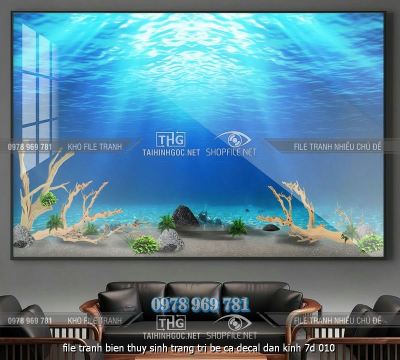 file tranh bien thuy sinh trang tri be ca decal dan kinh 7d 010
