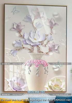 file tranh binh hoa 3d gia ngoc ngoc trai decor 14042025 vien