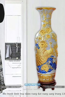 file tranh binh hoa chim cong dat vang sang trong 23072024 hanh