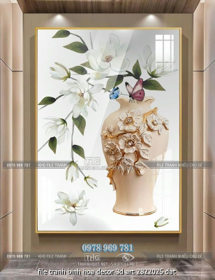 file tranh binh hoa decor 3d art 2822025 dat