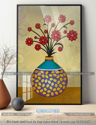 file tranh binh hoa do dep nghe thuat ve mau sap 02102025