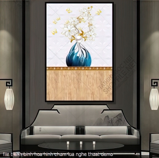 file tranh binh hoa hinh chum lua nghe thuat