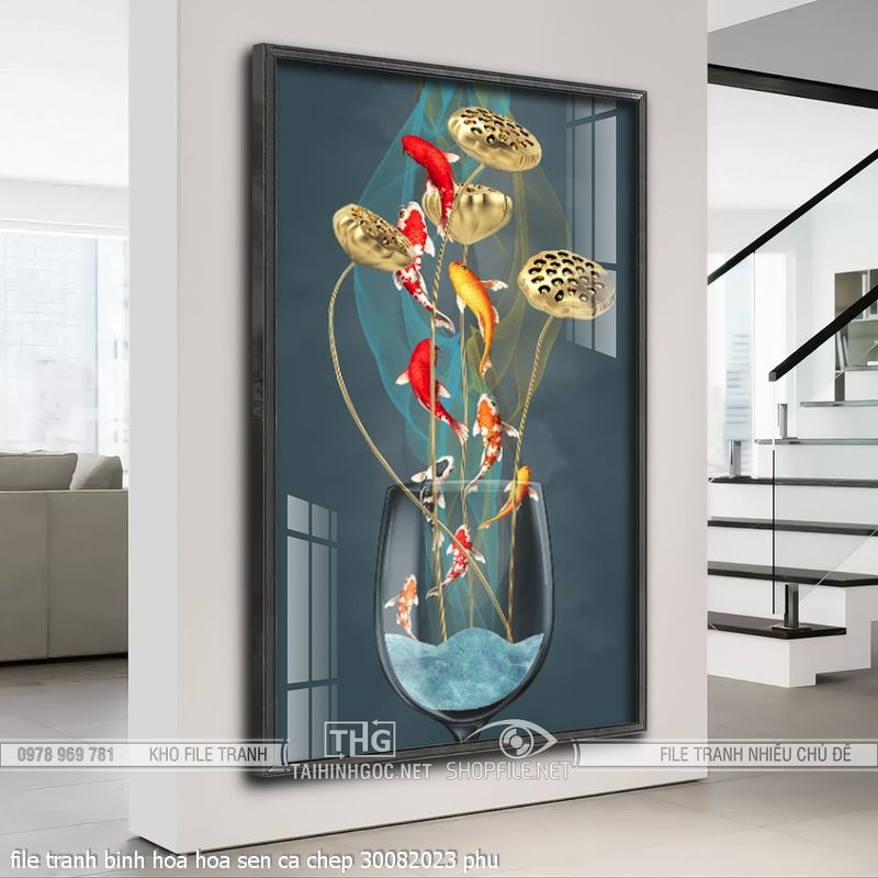file tranh binh hoa hoa sen ca chep 30082023 phu