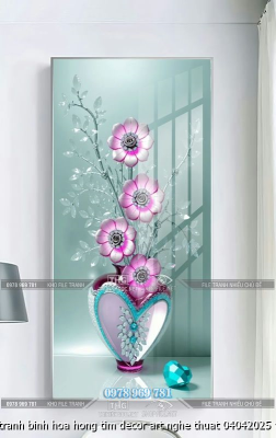 file tranh binh hoa hong tim decor art nghe thuat 04042025 vien
