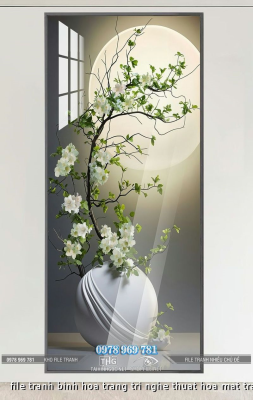 file tranh binh hoa trang tri nghe thuat hoa mat trang 27102024 ho