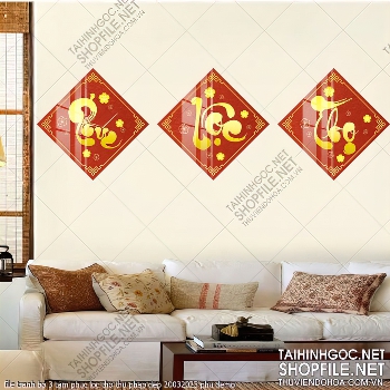 file tranh bo 3 tam phuc loc tho thu phap dep 20032023 phu