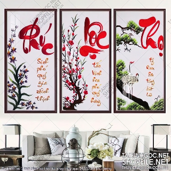 file tranh bo 3 tam phuc loc tho thu phap thuy mac 20032023 phu