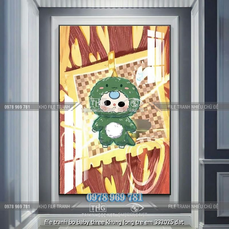 file tranh bo baby three khung long tre em 332025 dat