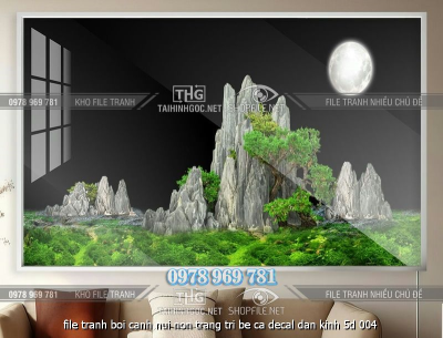 file tranh boi canh nui non trang tri be ca decal dan kinh 5d 004