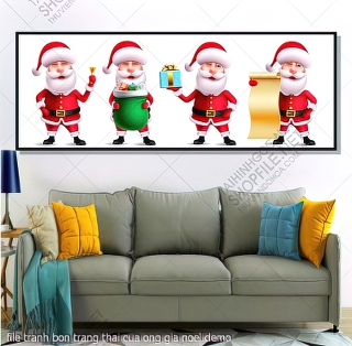 tranh cong giao file tranh bon trang thai cua ong gia noel