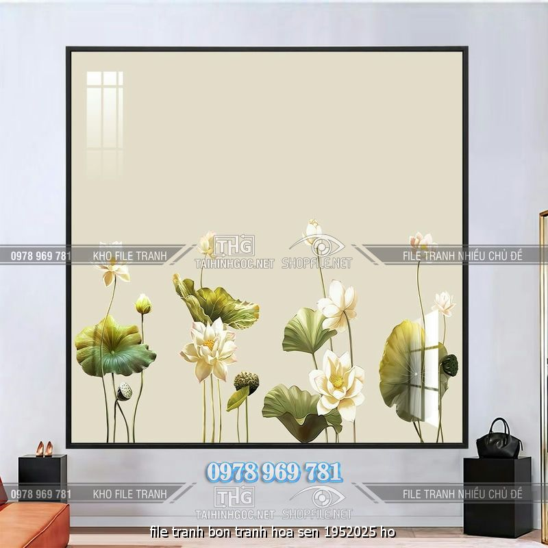 file tranh bon tranh hoa sen 1952025 ho