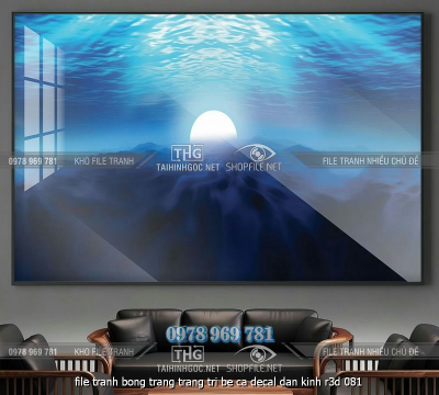 file tranh bong trang trang tri be ca decal dan kinh r3d 081