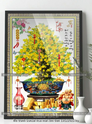 file tranh bonsai hoa mai kim tien 19122025 ho