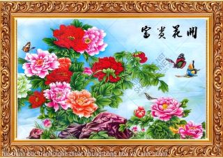 file tranh buc tranh nghe thuat nhung bong hoa va canh buom file tranh buc tranh nghe thuat nhung bong hoa va canh buom