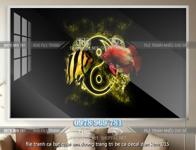 file tranh ca bat quai am duong trang tri be ca decal dan kinh 015