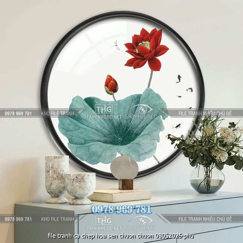 file tranh ca chep hoa sen chuon chuon 08052025 phu