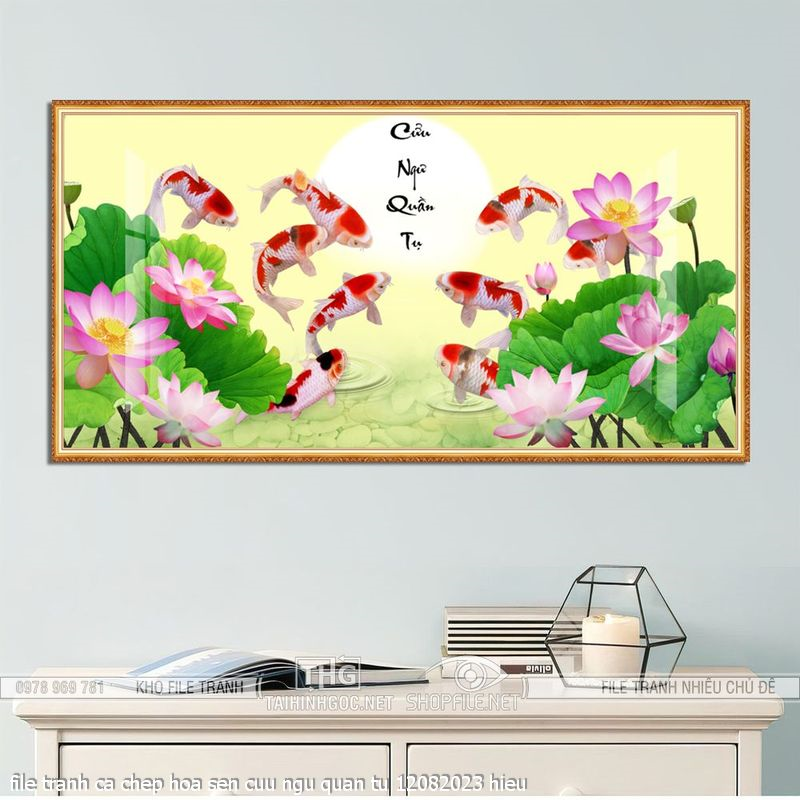 file tranh ca chep hoa sen cuu ngu quan tu 12082023 hieu