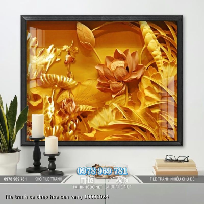 file tranh ca chep hoa sen vang 10092024