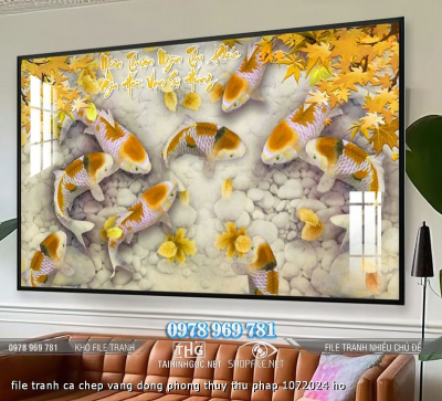file tranh ca chep vang dong phong thuy thu phap 1072024 ho