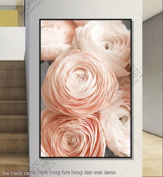 file tranh canh canh bong hoa hong dep mat
