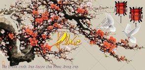 file tranh canh dao decor chu phuc dang cap