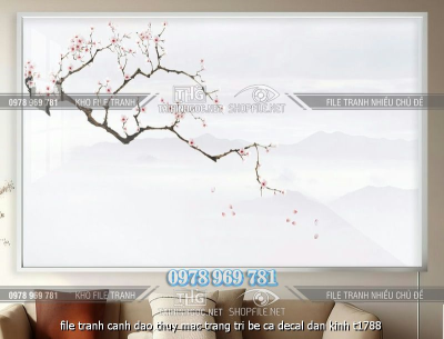 file tranh canh dao thuy mac trang tri be ca decal dan kinh t1788