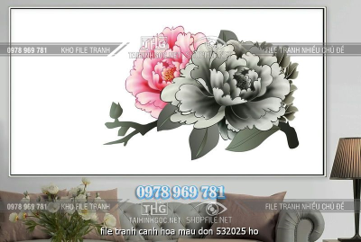 file tranh canh hoa mau don 532025 ho